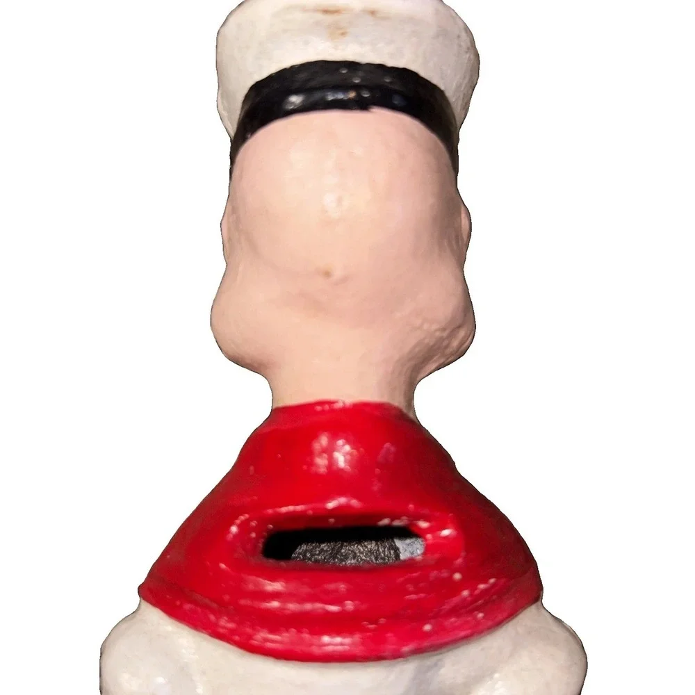 Vintage Popeye The Sailor Cast Iron Still Coin Bank 9